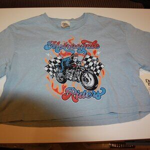 Screen print crop tee